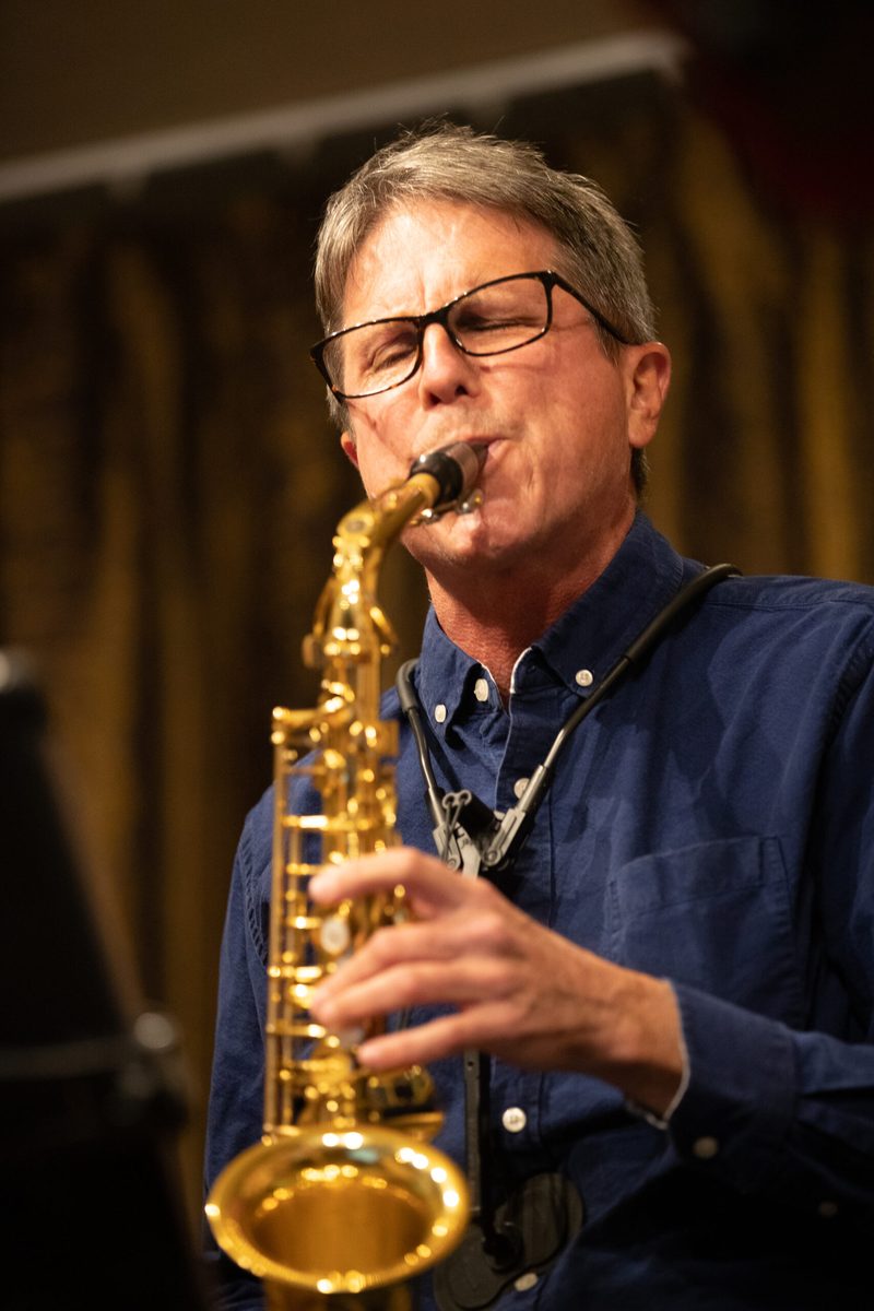 Eric Scheide playing alto saxophone